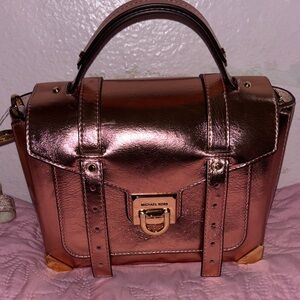 Michael Kors Metallic Rose Gold Satchel